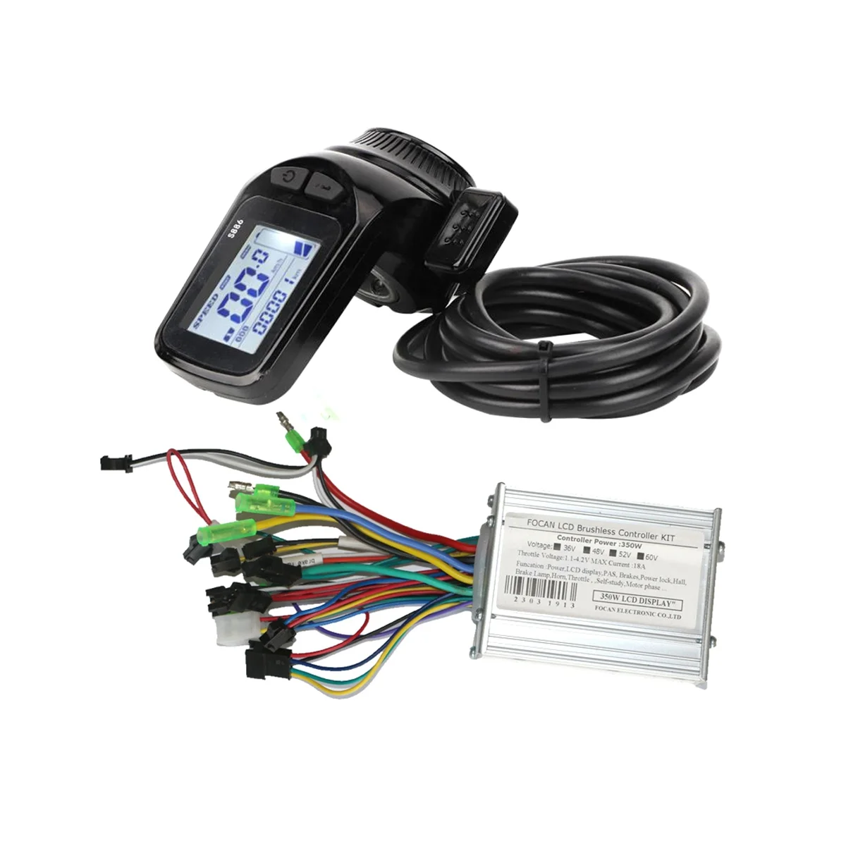 24V 36V 48V 350W 18A Electric Bicycle E-Bike with S886 LCD Display Panel Thumb Throttle Scooter Brushless Controller
24V 36V 48V 350W 18A Electric Bicycle E-Bike with S886 LCD Display Panel Thumb Throttle Scooter Brushless Controller