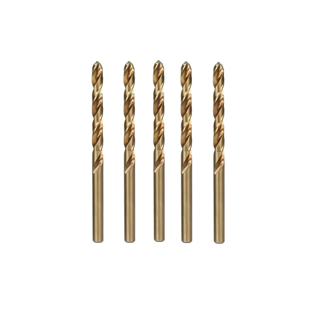 

5pcs Cobalt Coated Drill Bit Set HSS M35 Drill Bit For Wood/Metal Hole Cutter Stainless Steel Drilling Metalworking Power