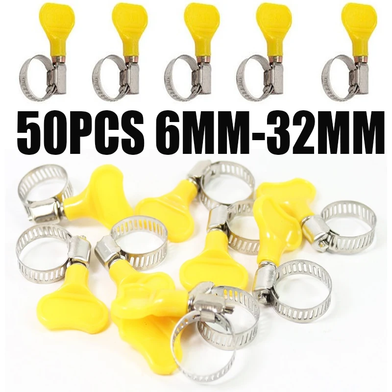 Free Shipping 50Pcs Clamps Homebrew Pipe Clamp 6mm-32mm Pipe Plastic Handle Stainless Steel Butterfly Pipe Clamp Spring Clamp
Free Shipping 50Pcs Clamps Homebrew Pipe Clamp 6mm-32mm Pipe Plastic Handle Stainless Steel Butterfly Pipe Clamp Spring Clamp