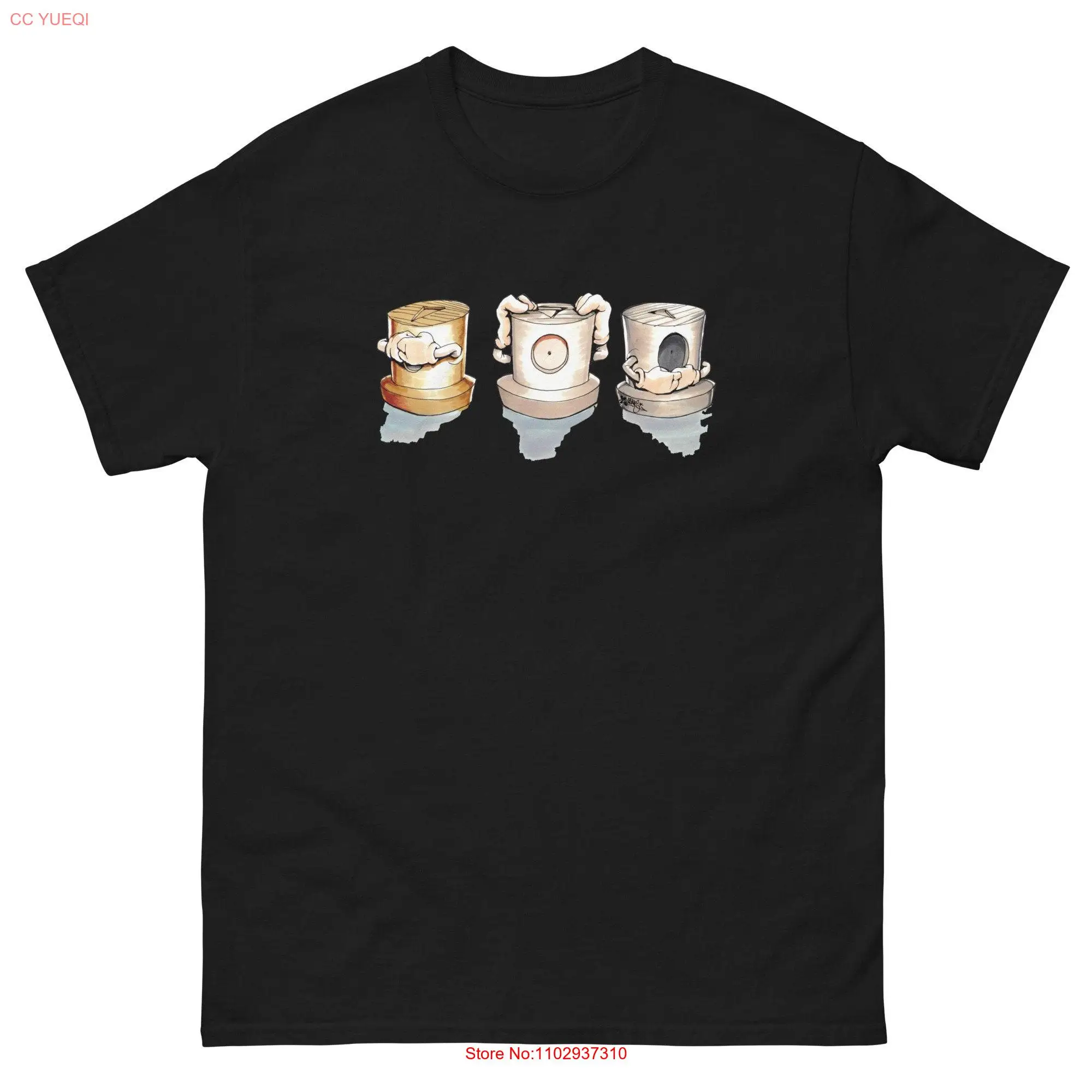 See No Evil Speak Hear Привлекательная футболка с граффити Fat Cap Design длинными или короткими