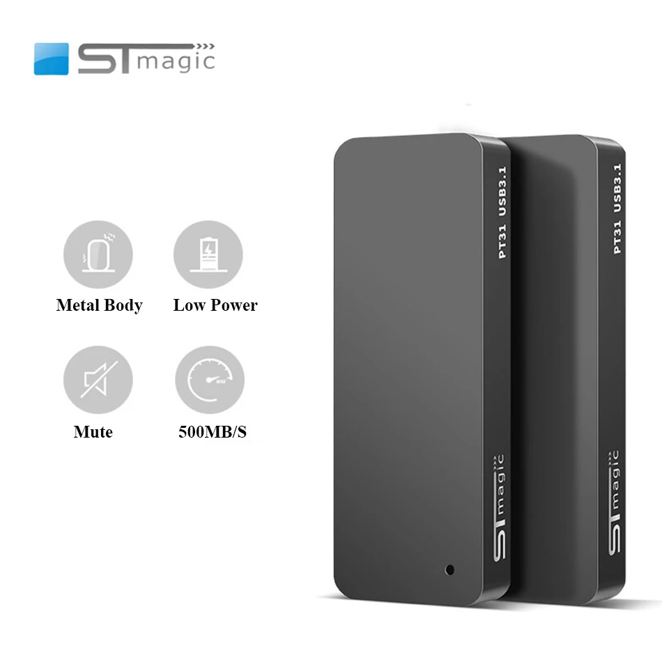 Stmagic SPT31 USB3.1 External SSD Hard Drive 1TB 128GB 256GB 512GB Portable Solid State Drive 2TB HDD for Laptop PS4 XBox
Stmagic SPT31 USB3.1 External SSD Hard Drive 1TB 128GB 256GB 512GB Portable Solid State Drive 2TB HDD for Laptop PS4 XBox
