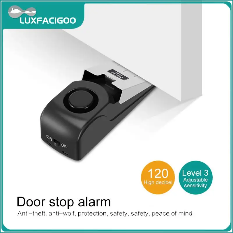 Door Stop Alarm Home Travel Wireless Security System Burglar Alarm Alert Wireless Vibration 120DB Sound Alarm Dooropen Alarm
Door Stop Alarm Home Travel Wireless Security System Burglar Alarm Alert Wireless Vibration 120DB Sound Alarm Dooropen Alarm