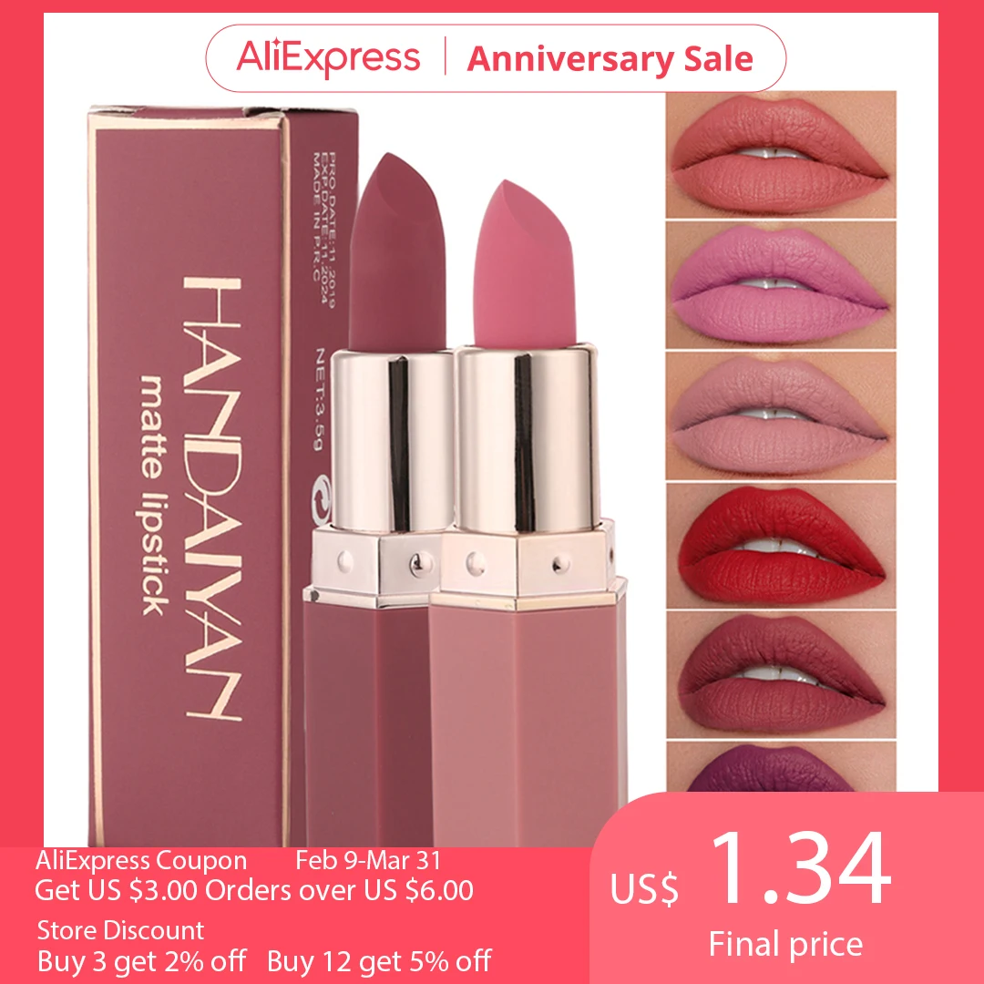 6 Colors Makeup Matte Lipstick Long Lasting Sexy Red Pink Velvet Nude Lipstick Waterproof Lip Makeup Non-stick Cup Lip Gloss New
6 Colors Makeup Matte Lipstick Long Lasting Sexy Red Pink Velvet Nude Lipstick Waterproof Lip Makeup Non-stick Cup Lip Gloss New