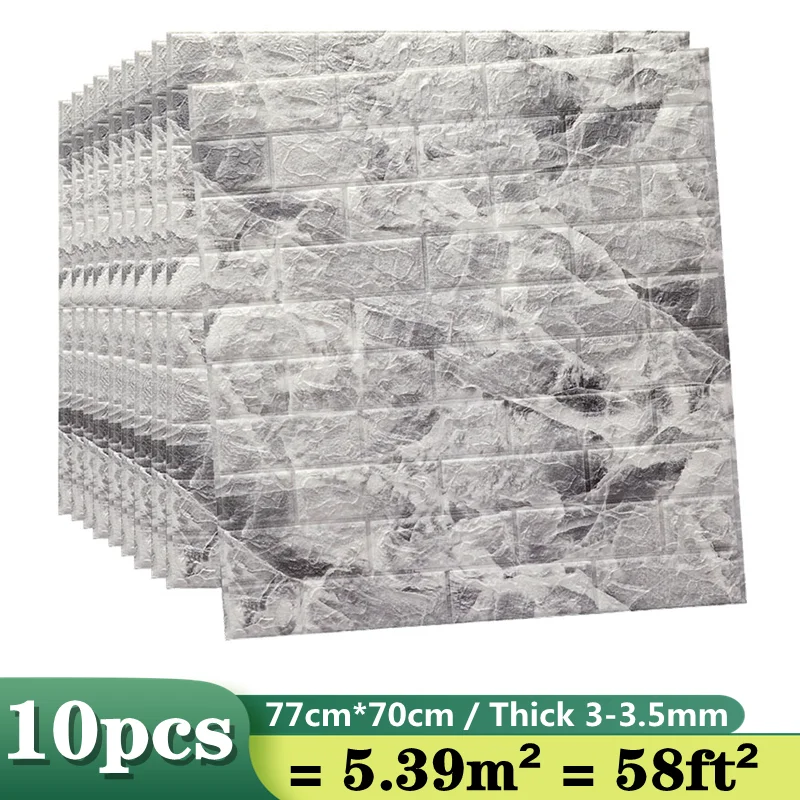 10pcs 3D Wall Panel Self Adhesive Foam Plastic Wall Sticker Peel Living Room Bedroom Marble Stickers TV Wall Papers Home Decor
10pcs 3D Wall Panel Self Adhesive Foam Plastic Wall Sticker Peel Living Room Bedroom Marble Stickers TV Wall Papers Home Decor