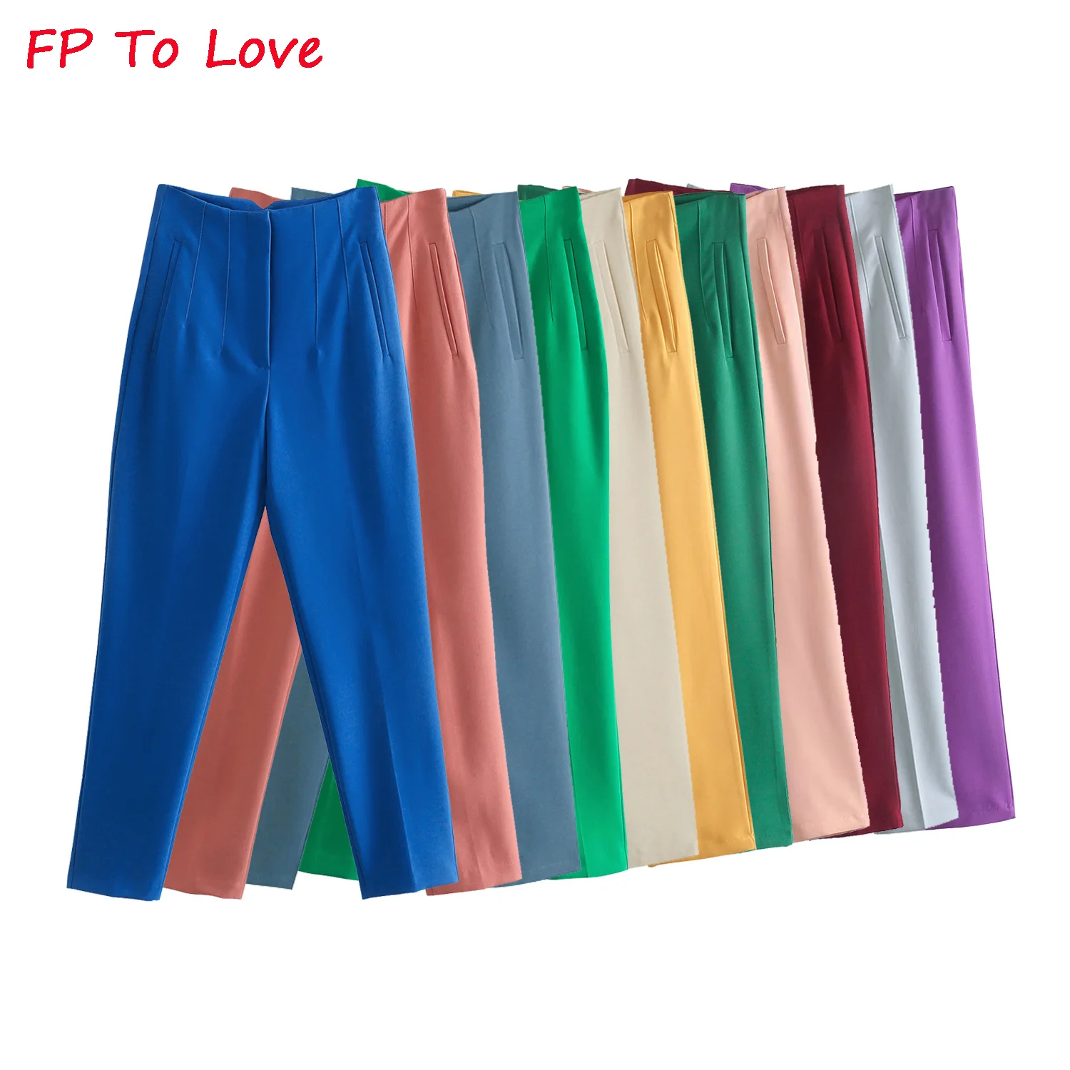 Woman Pencil Pants Elegant Casual High Waist Zipper Trousers Suit 2022 Spring Summer Long Bright Blue Green Beige FP To Love
Woman Pencil Pants Elegant Casual High Waist Zipper Trousers Suit 2022 Spring Summer Long Bright Blue Green Beige FP To Love