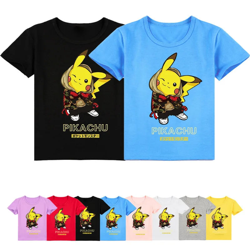 Аниме Kawaii Pokemon Pikachu Детские футболки с круглым вырезом Мультяшные повседневные модные детские топы с принтом повседневные Модные с коротким...
Аниме Kawaii Pokemon Pikachu Детские футболки с круглым вырезом Мультяшные повседневные модные детские топы с принтом повседневные Модные с коротким...