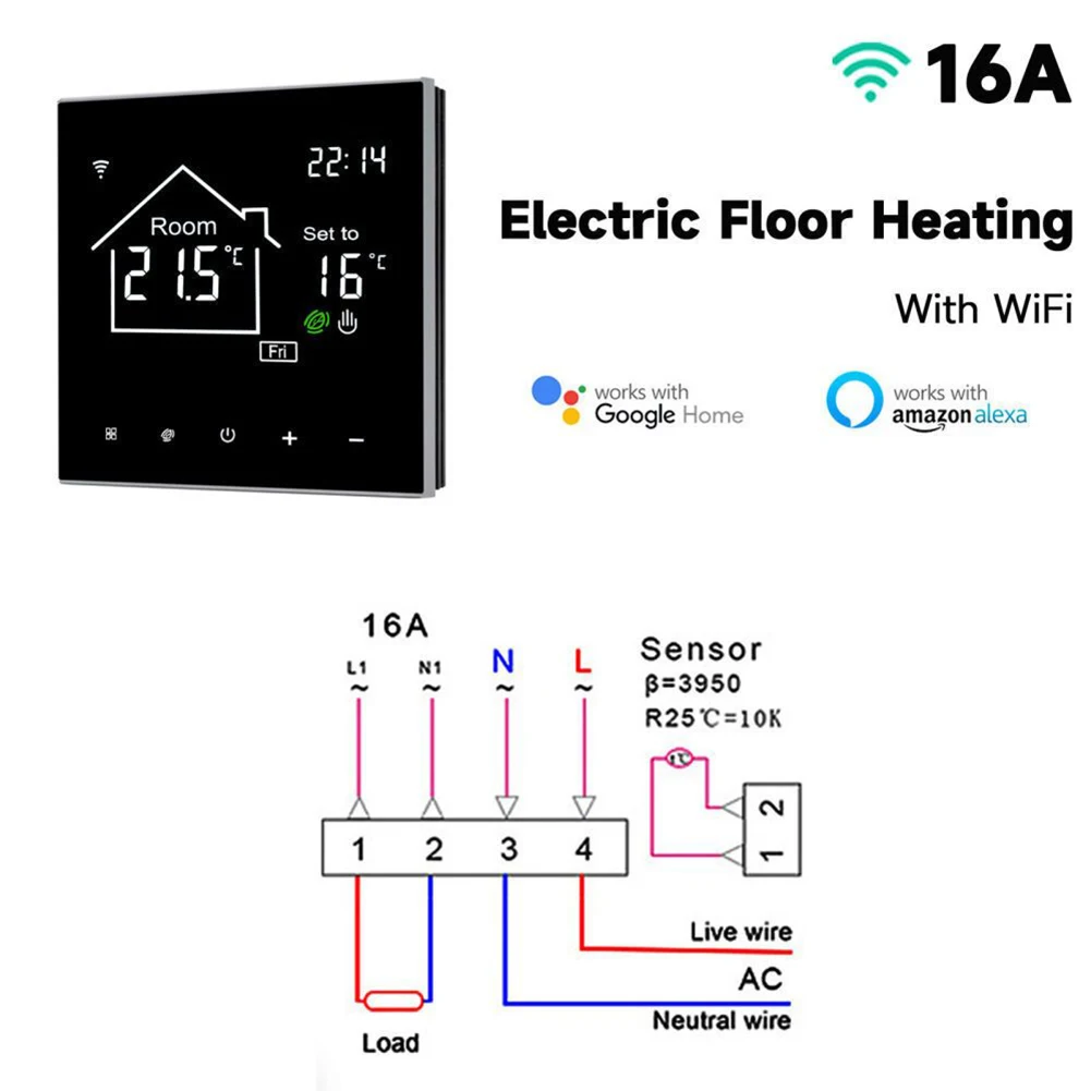 None Thermostat Thermostats Heating IP20 Programmable Room Thermostat Smart Touch Buttons WLAN Wifi Thermostat
None Thermostat Thermostats Heating IP20 Programmable Room Thermostat Smart Touch Buttons WLAN Wifi Thermostat