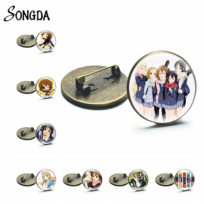 

Anime K-ON Cosplay Badges Pins Hirasawa Yui Brooch Icon Collection Bags Akiyama Mio Breastpin Brooches Otaku Jewelry Wholesale