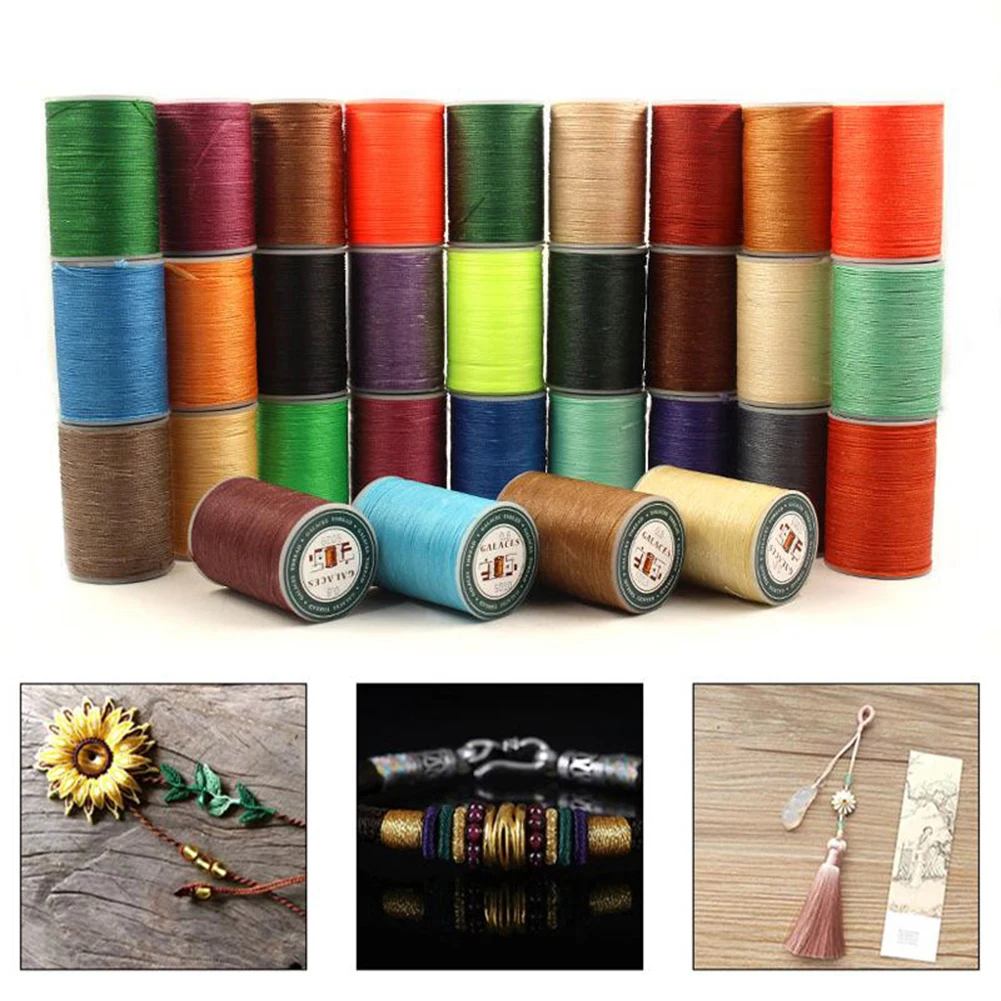 0.8mm 90M Leather Waxed Thread Cord Cotton Polyester Hand Knitting String Strap Necklace Rope DIY Hand Stitching Thread
0.8mm 90M Leather Waxed Thread Cord Cotton Polyester Hand Knitting String Strap Necklace Rope DIY Hand Stitching Thread
