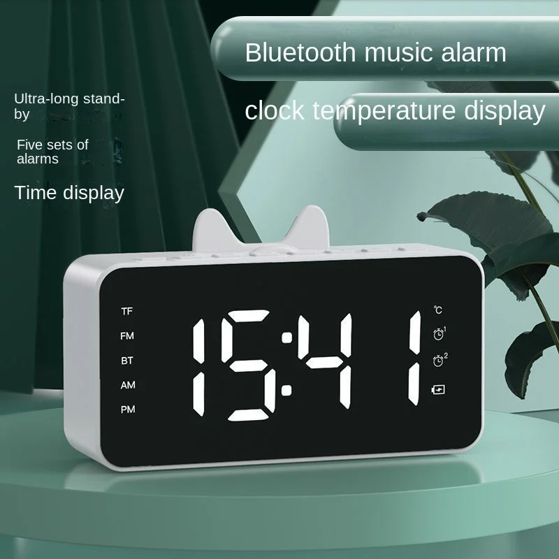 Wireless Bluetooth Speaker Alarm Clock Mobile Phone Computer with Mirror Alarm Clock Display Portable Card Small Mini Speaker
Wireless Bluetooth Speaker Alarm Clock Mobile Phone Computer with Mirror Alarm Clock Display Portable Card Small Mini Speaker