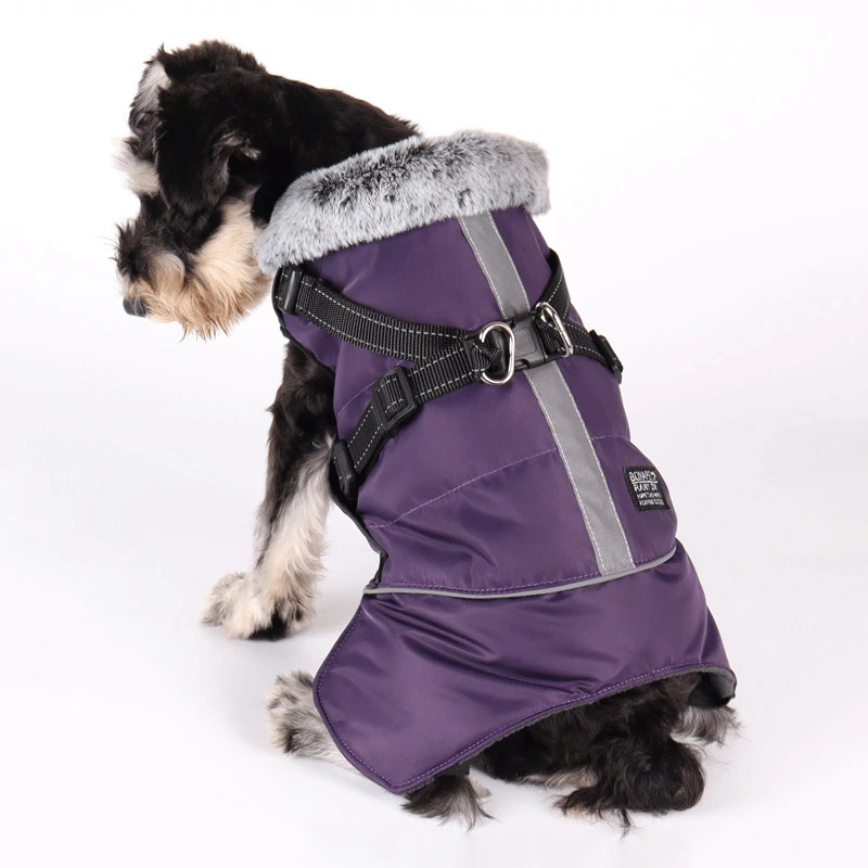Winter Dog Clothes Waterproof Large Dog Jacket Coats With Harness Warm Fur Collar Clothing For Big Dogs Doberman Greyhound
Winter Dog Clothes Waterproof Large Dog Jacket Coats With Harness Warm Fur Collar Clothing For Big Dogs Doberman Greyhound