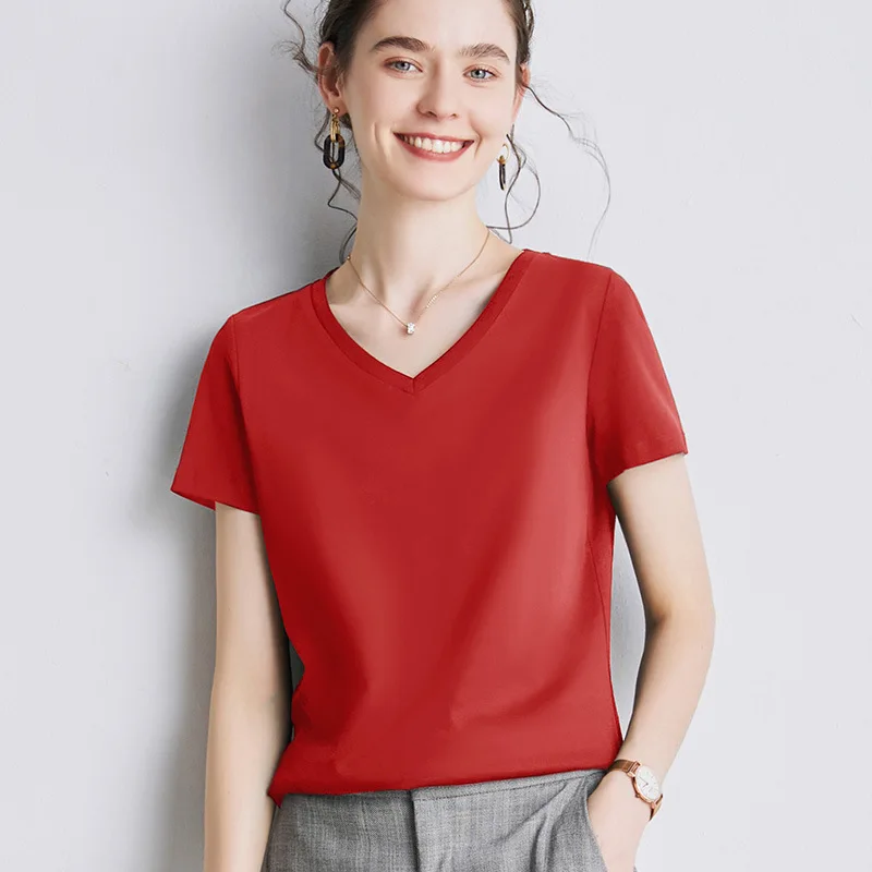 2022 NEW FASHION WOMEN Casual Summer Short Sleeve Versatile Solid Color V-Neck T-Shirt
2022 NEW FASHION WOMEN Casual Summer Short Sleeve Versatile Solid Color V-Neck T-Shirt