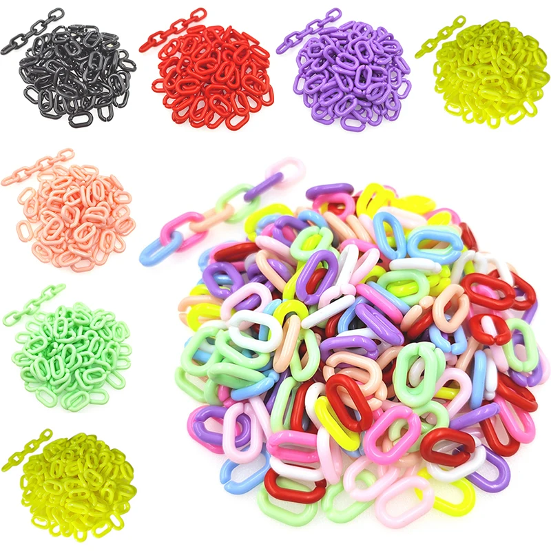 Wholesale 50pcs/bag 14mm*9mm Multi color Acrylic Twisted Chains Assembled Parts Beads DIY Jewelry Findings Accessories 
Wholesale 50pcs/bag 14mm*9mm Multi color Acrylic Twisted Chains Assembled Parts Beads DIY Jewelry Findings Accessories