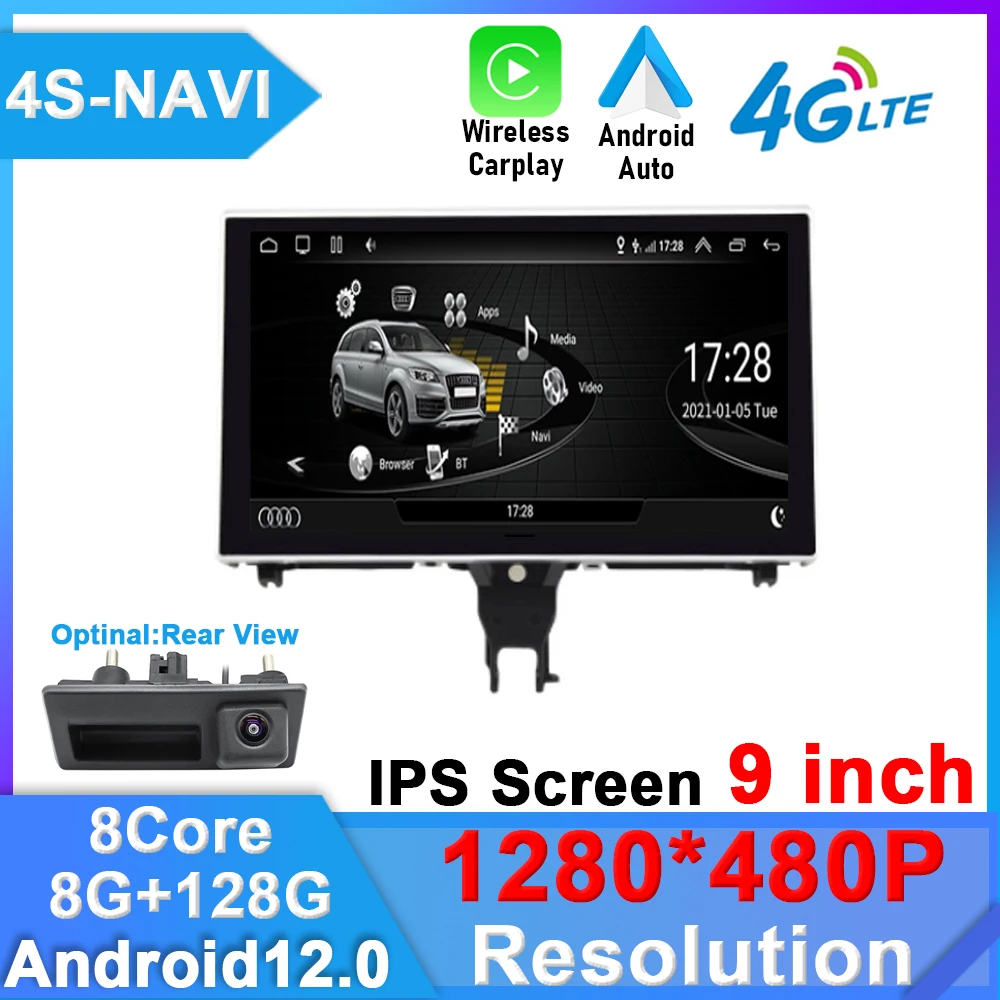 

9'' Android 12 For Audi A6 C7 A7 2012 -2018 4G Carplay BT IPS Touch Screen GPS Navi Car Multimedia Player Auto Stereo Radio WIFI