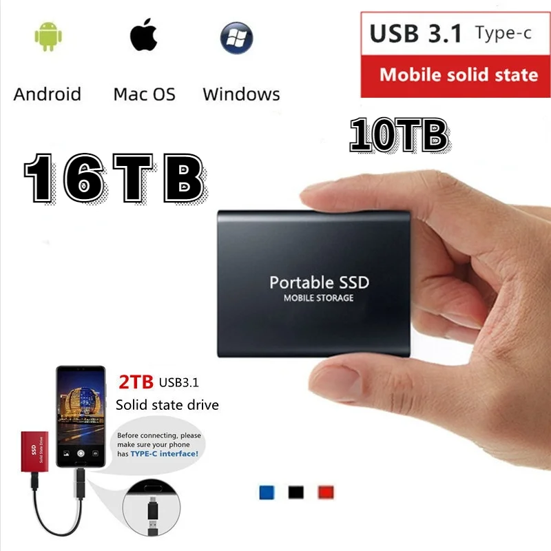 Внешний жесткий диск 16 ТБ 8 ТБ Mini USB 3,1, ударопрочный твердотельный накопитель из сплава, Портативный высокоскоростной
Внешний жесткий диск 16 ТБ 8 ТБ Mini USB 3,1, ударопрочный твердотельный накопитель из сплава, Портативный высокоскоростной