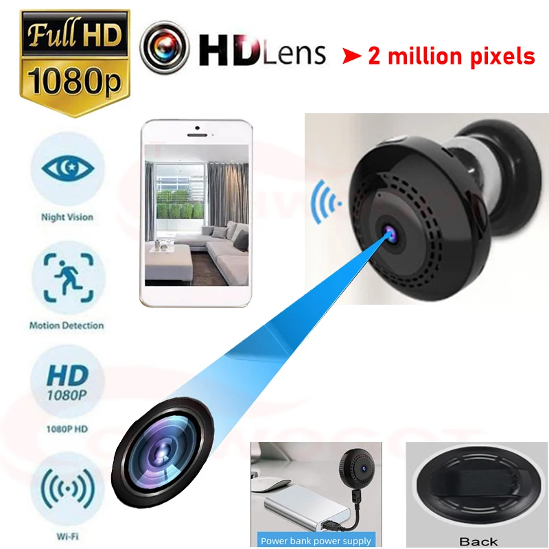 Surveillance Camera and See By Mobile 1080p WIFI Back Clip Body Cam Security Night Vision IP Micro Cam Smart Home Video Recorder
Surveillance Camera and See By Mobile 1080p WIFI Back Clip Body Cam Security Night Vision IP Micro Cam Smart Home Video Recorder