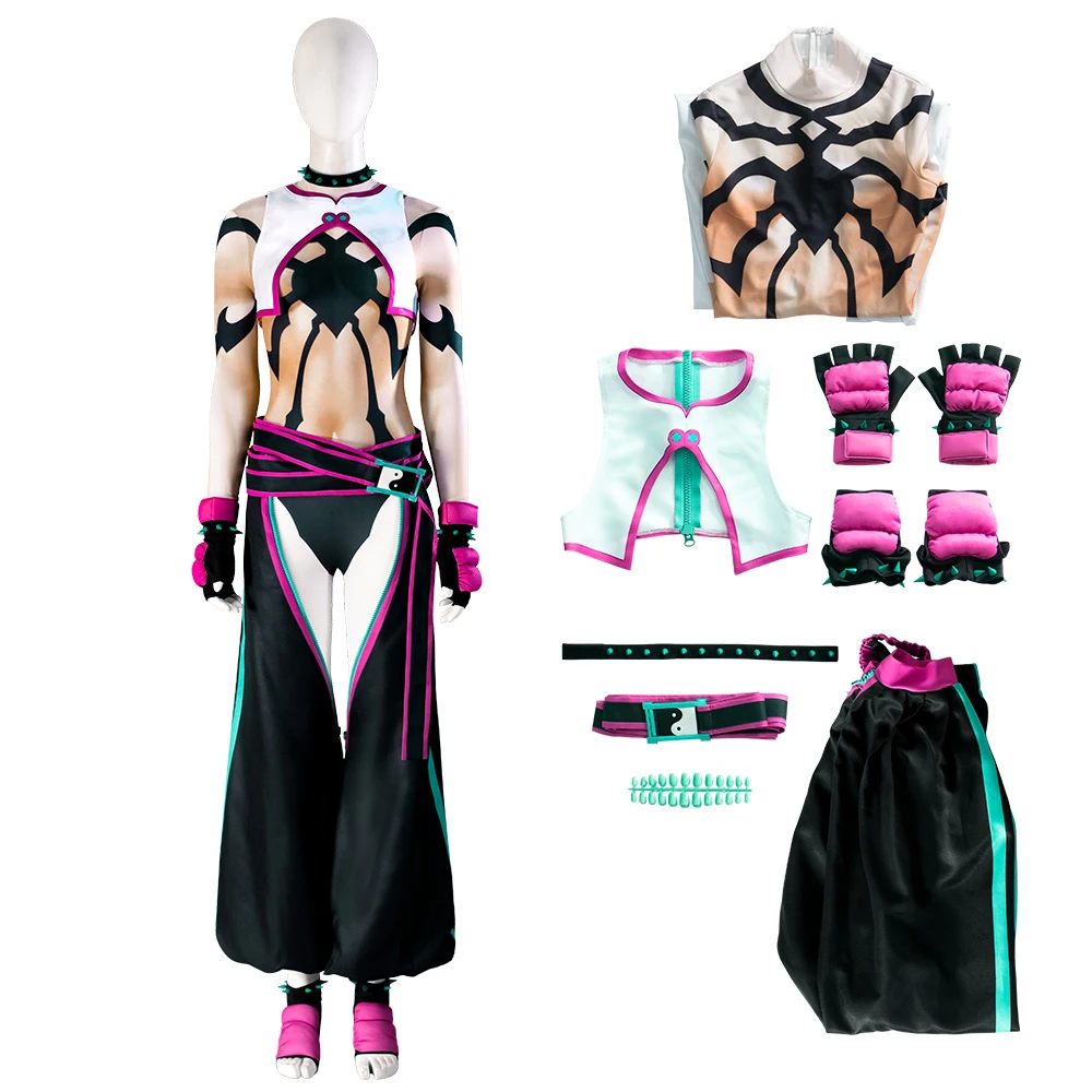 

Games Fighter Cosplay Costumes Juri Cosplay Anime Character Battle Suit Outfit Uniform Clothes Halloween Carnival Costumes