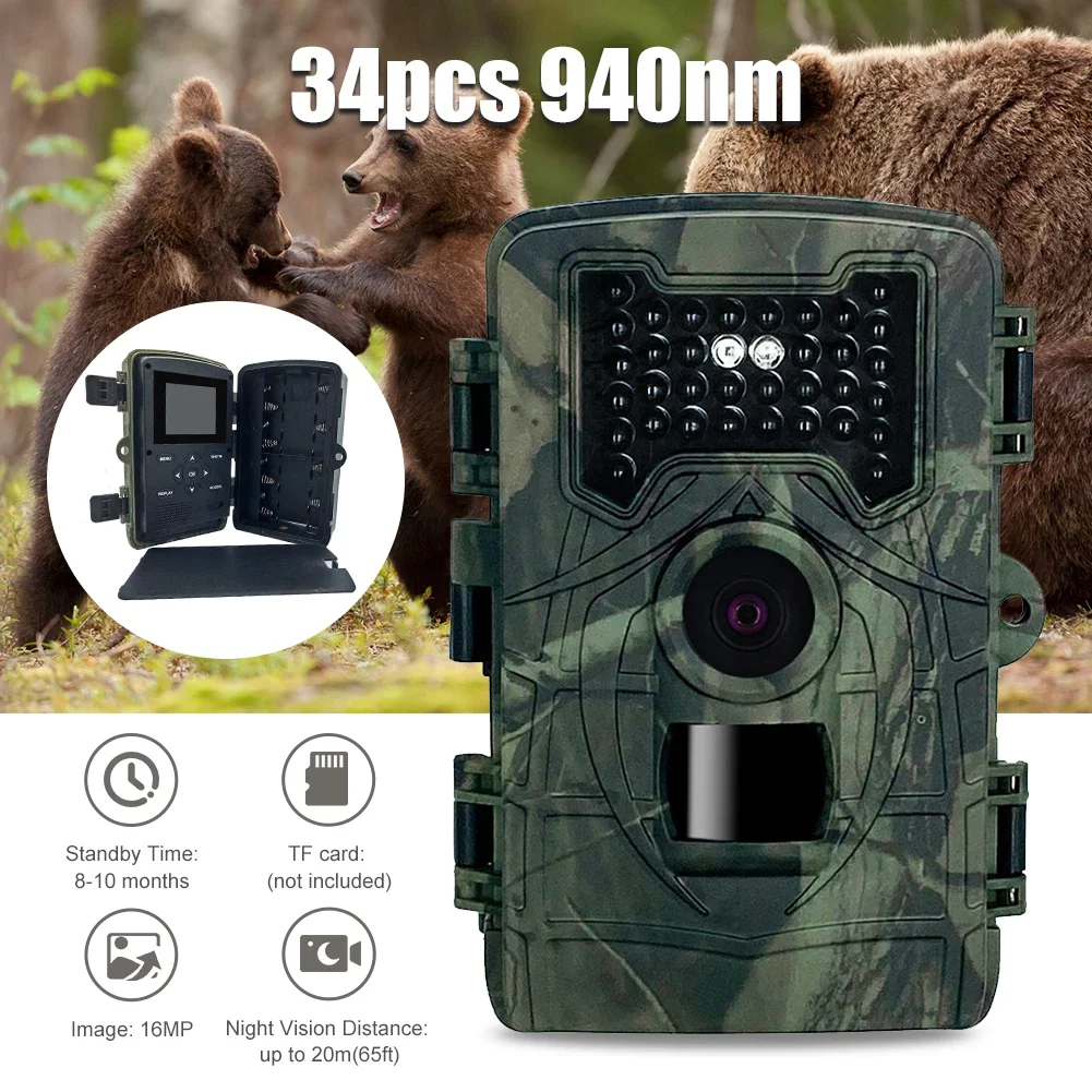 HD Hunting Trail Camera 16MP 1080P with Night Vision Motion Activated 0.2s Trigger Time Waterproof Wildlife Camera Monitoring
HD Hunting Trail Camera 16MP 1080P with Night Vision Motion Activated 0.2s Trigger Time Waterproof Wildlife Camera Monitoring