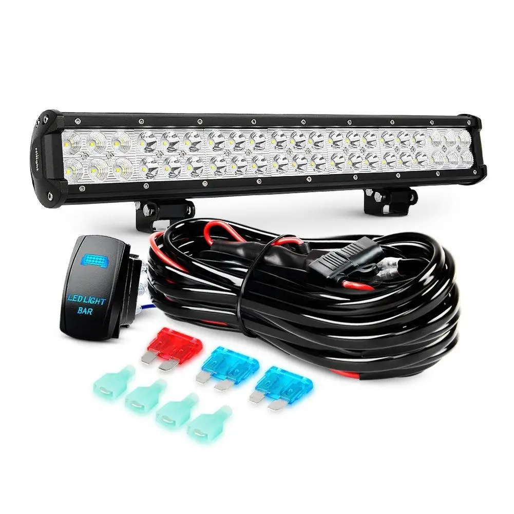 LED Light Bar 20 Inch 126W Spot Flood Combo Led Off Road Lights 12V 5Pin Rocker Switch LED Light Bar Wiring Harness Kit , 2 Year
LED Light Bar 20 Inch 126W Spot Flood Combo Led Off Road Lights 12V 5Pin Rocker Switch LED Light Bar Wiring Harness Kit , 2 Year