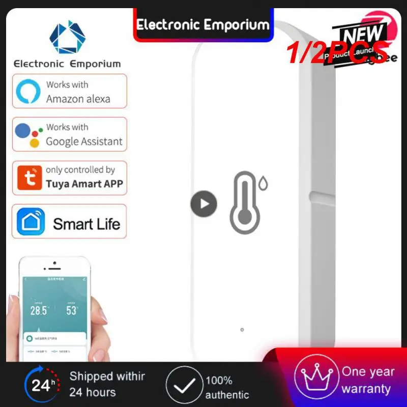 Термометр Tuya ZigBee/Wi-Fi с датчиком температуры и влажности, домашний подключенный термометр, совместимый с умным ассистентом Alexa Life, 1/2 шт. 
Термометр Tuya ZigBee/Wi-Fi с датчиком температуры и влажности, домашний подключенный термометр, совместимый с умным ассистентом Alexa Life, 1/2 шт.