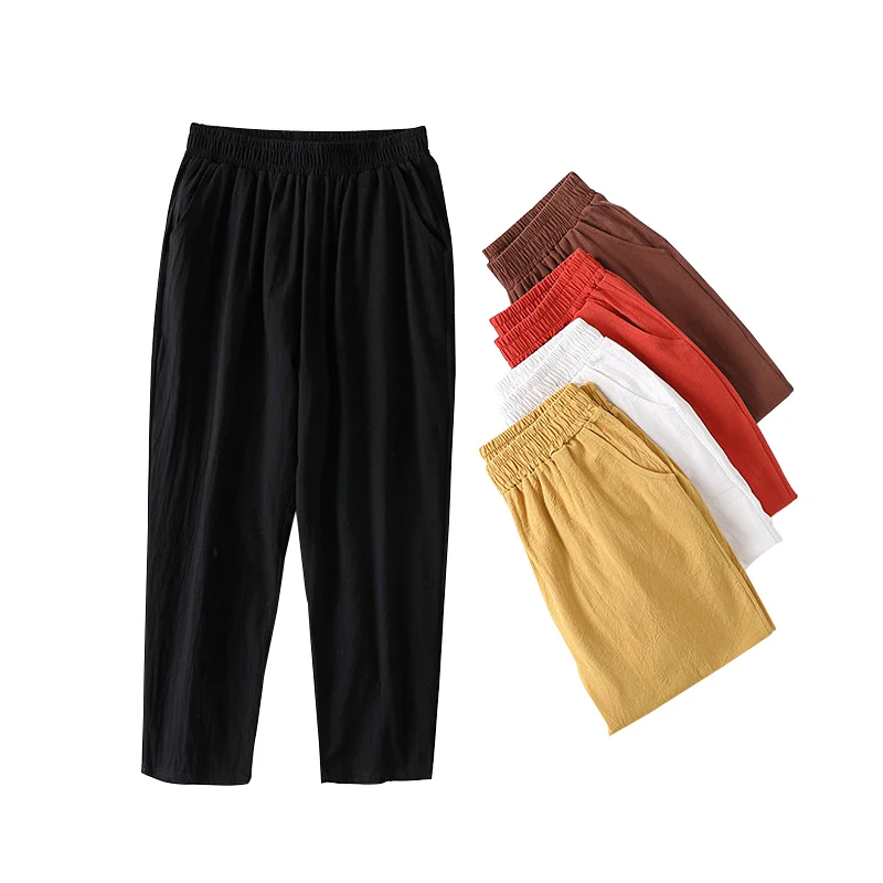 Новинка 2023, летние свободные тонкие брюки из хлопка и льна 
Новинка 2023, летние свободные тонкие брюки из хлопка и льна