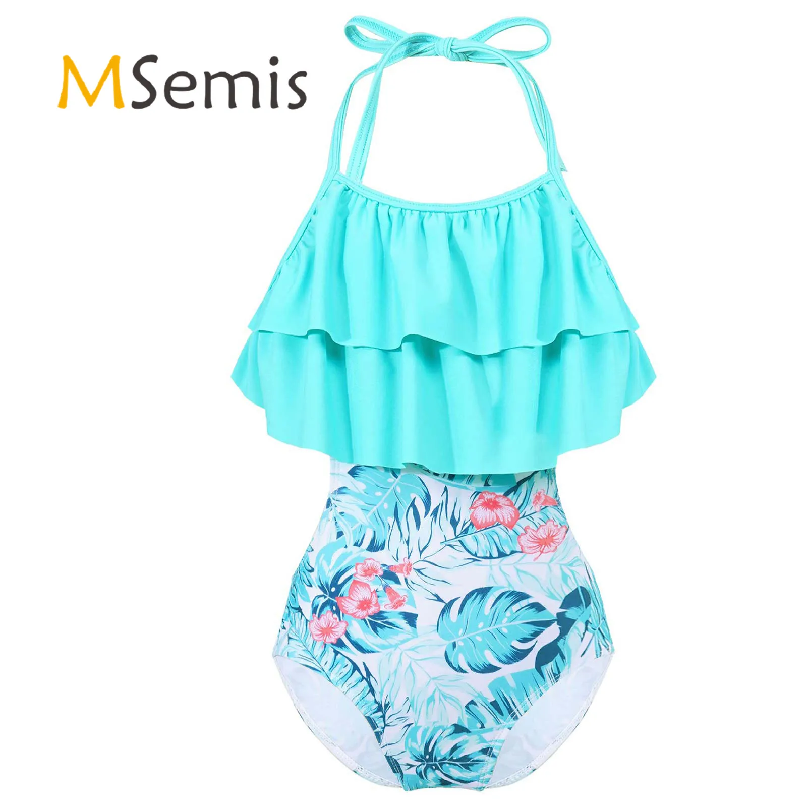 Kids Girls Floral Print One-piece Swimsuit Halter Open Back Cutout Flounce Swimming Bathing Jumpsuit Bodysuit Beachwear Swimwear
Kids Girls Floral Print One-piece Swimsuit Halter Open Back Cutout Flounce Swimming Bathing Jumpsuit Bodysuit Beachwear Swimwear