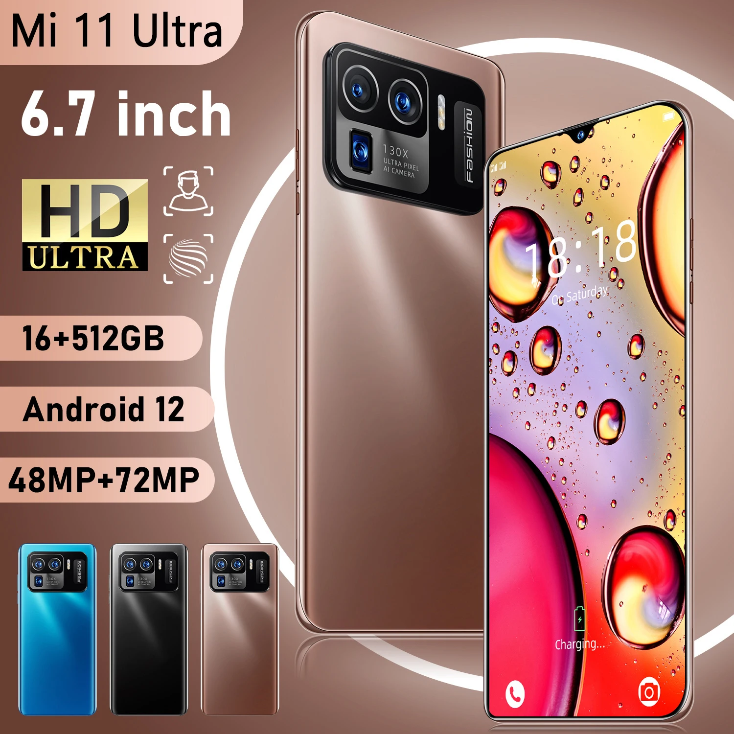Смартфон глобальная версия Mi 11 Ultra, HD экран 6,7 дюйма, 16 ГБ + 512 ГБ, разблокированный телефон Android, мобильные телефоны, задняя камера 72 МП
Смартфон глобальная версия Mi 11 Ultra, HD экран 6,7 дюйма, 16 ГБ + 512 ГБ, разблокированный телефон Android, мобильные телефоны, задняя камера 72 МП