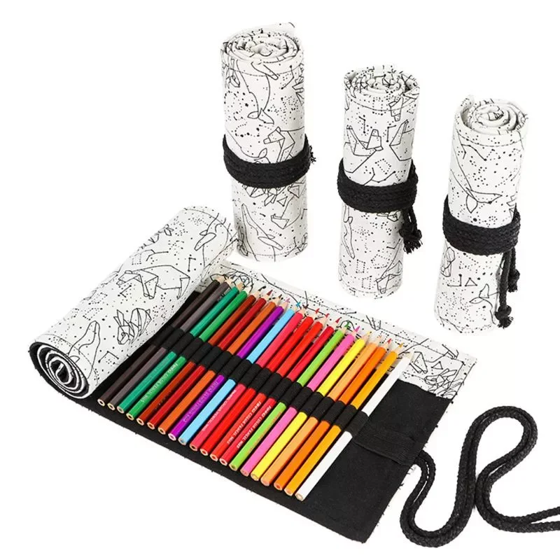 Constellation 12/24/36/48/72 Holes Canvas Roll Pen Curtain Pencil Bag Case Makeup Wrap Holder Storage Pouch School Supplies
Constellation 12/24/36/48/72 Holes Canvas Roll Pen Curtain Pencil Bag Case Makeup Wrap Holder Storage Pouch School Supplies
