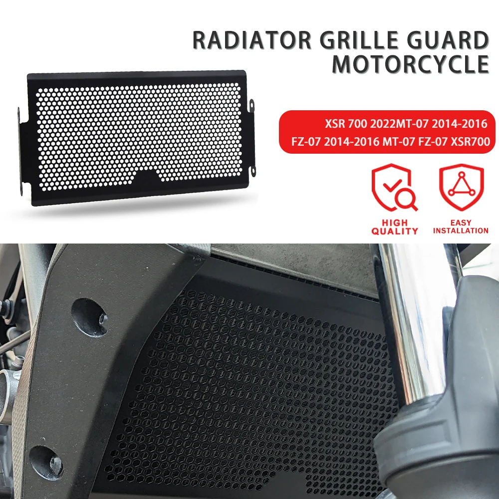 

2022 For Yamaha MT-07 XSR 700 FZ-07 2014-2022 2016 Motorcycle Radiator Grille Guard Cover Protection Convenient installation