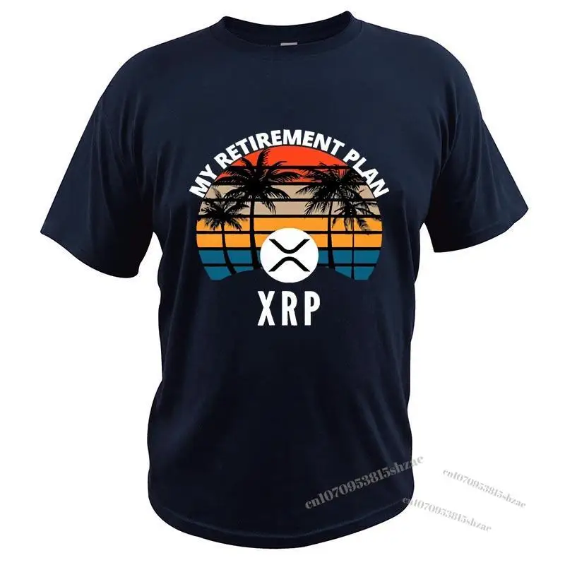 

Xrp это мой план пенсии, футболка с логотипом Ripple, криптовалюта, Винтажная футболка в ретро стиле, европейский размер, летние футболки с кругл...
