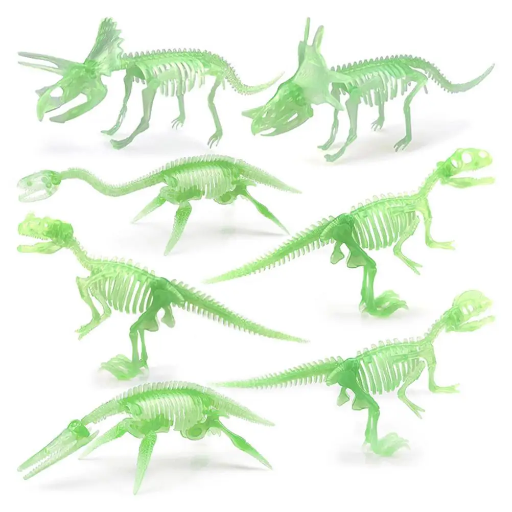 7PCS Luminous Dinosaur Skeletons Glow In The Dark Dinosaur 3D Fluorescent Funny Archaeological Toys For Kids Science Gift
7PCS Luminous Dinosaur Skeletons Glow In The Dark Dinosaur 3D Fluorescent Funny Archaeological Toys For Kids Science Gift