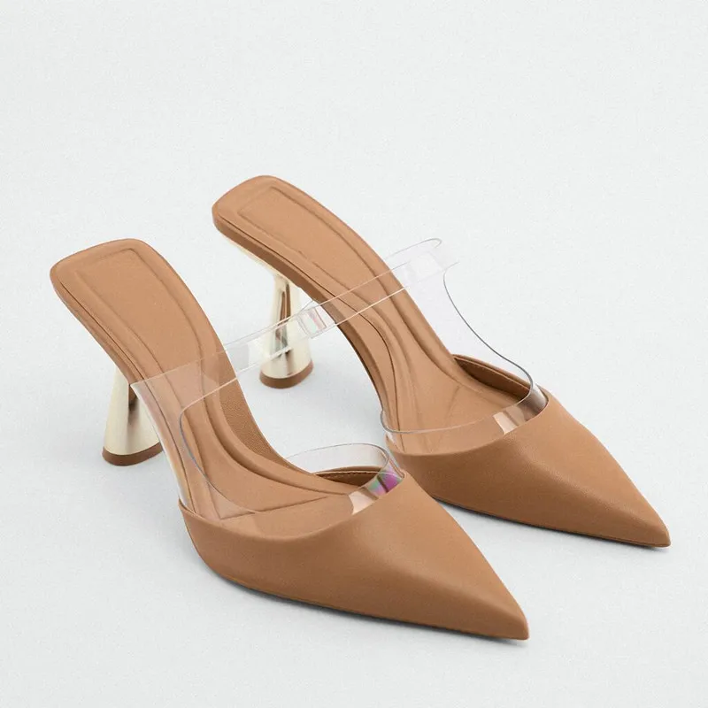 TRAF 2022 Women's High Heel Sandals Summer Transparent Strap Pumps Elegant Wedding Heels Female Pointed Toe Slingback Shoes
TRAF 2022 Women's High Heel Sandals Summer Transparent Strap Pumps Elegant Wedding Heels Female Pointed Toe Slingback Shoes