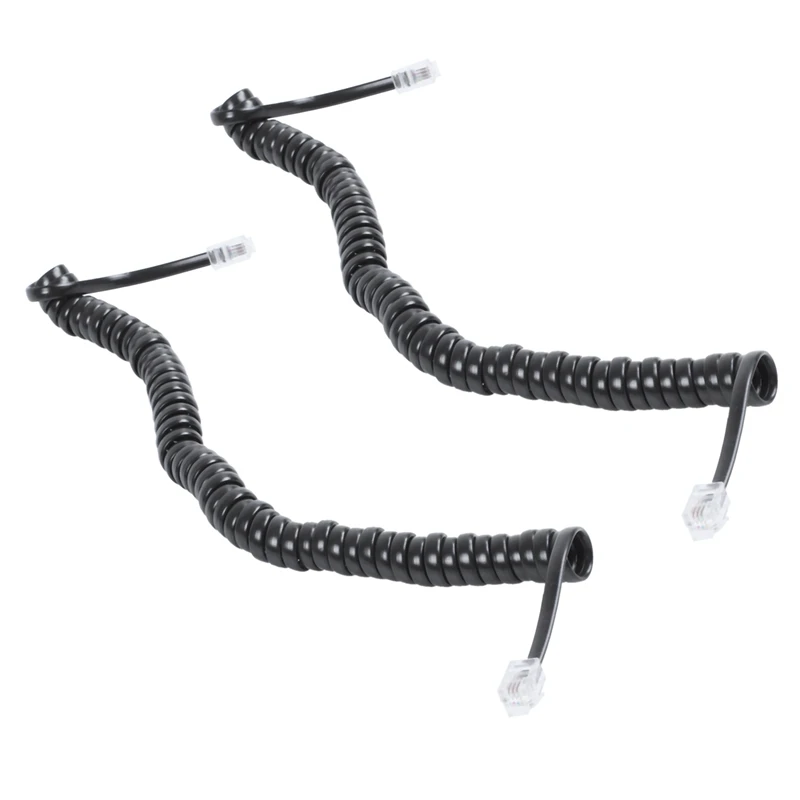 2X Black RJ9 Telephone Phone Modem Coil Line Cord Cable 9.3 Inch
2X Black RJ9 Telephone Phone Modem Coil Line Cord Cable 9.3 Inch