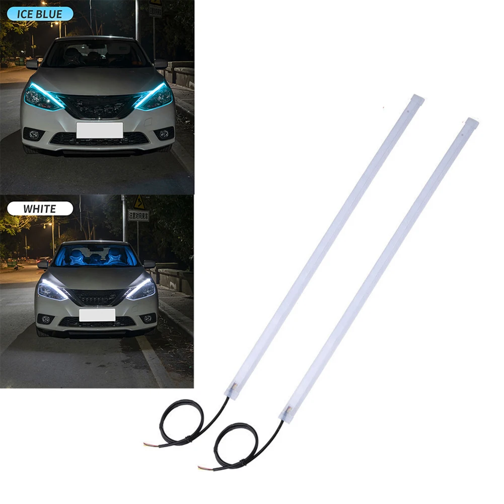 2pcs 12V Ice Blue/White Car Daytime Running Lights 60CM Flexible LED DRL Turn Signal Strip Light For Headlight Car Accessories
2pcs 12V Ice Blue/White Car Daytime Running Lights 60CM Flexible LED DRL Turn Signal Strip Light For Headlight Car Accessories