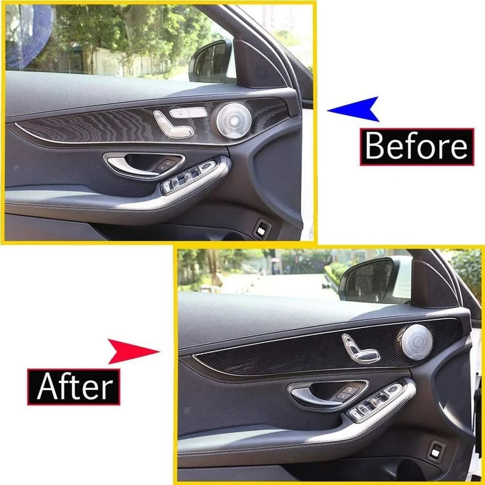 ABS Plastic Car Interior Door Panel Decoration Cover Trim Carbon Fiber Style For Mercedes Benz C Class W205 C180 2015-2018
ABS Plastic Car Interior Door Panel Decoration Cover Trim Carbon Fiber Style For Mercedes Benz C Class W205 C180 2015-2018