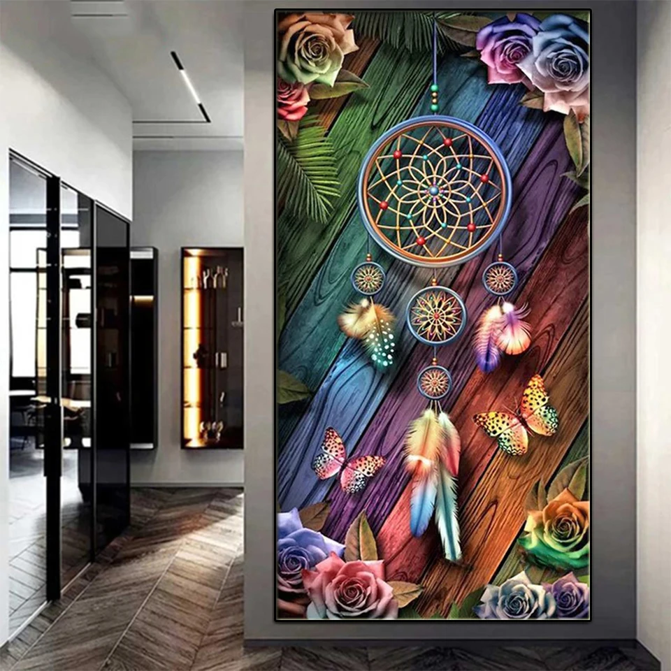DIY 5D Diamond Painting Dream Catcher And FLO Cross Stitch Kit Full Drill Diamond Embroidery Mosaic Picture Home Decoration Gift
DIY 5D Diamond Painting Dream Catcher And FLO Cross Stitch Kit Full Drill Diamond Embroidery Mosaic Picture Home Decoration Gift