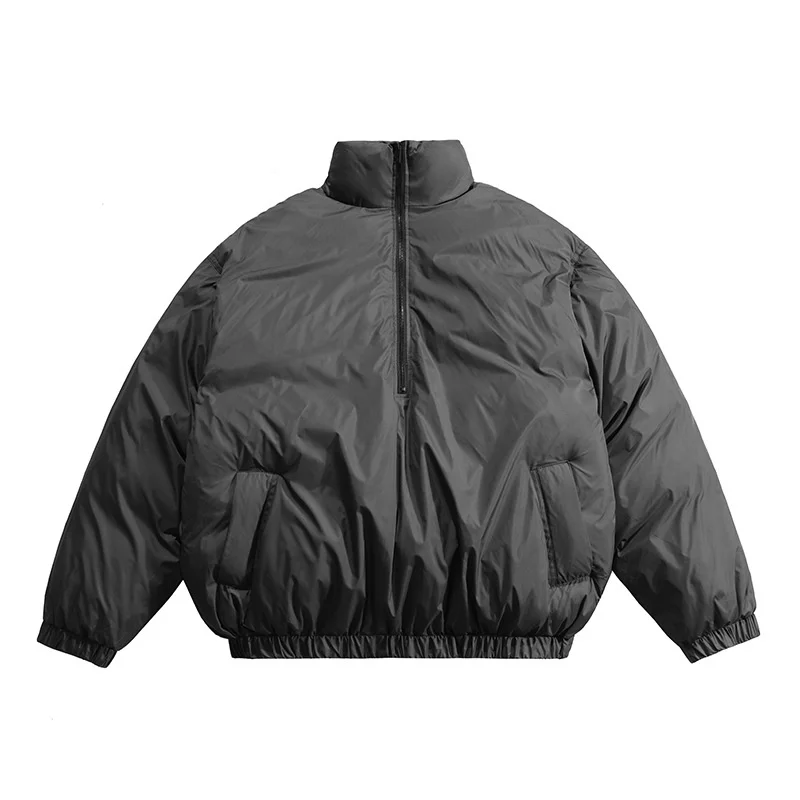 Winter Half Zipper Solid Color Parkas Men Street Stand Collar High Quality 1:1 Padded Jacket Brand Loose Thick Warm Coat
Winter Half Zipper Solid Color Parkas Men Street Stand Collar High Quality 1:1 Padded Jacket Brand Loose Thick Warm Coat