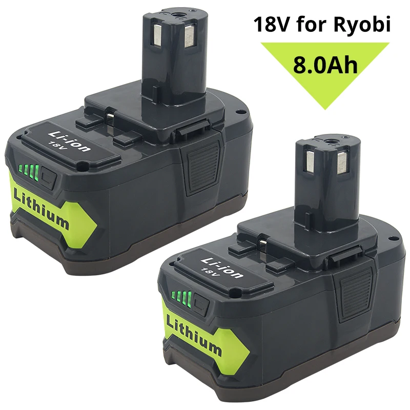 2PCS 8000mAh Li-ion 18V Power Tools Rechargeable Battery for Ryobi P104 P105 P106 P107 P108 P109 BPL1815 RB18L40 RB18L50 RB18L60
2PCS 8000mAh Li-ion 18V Power Tools Rechargeable Battery for Ryobi P104 P105 P106 P107 P108 P109 BPL1815 RB18L40 RB18L50 RB18L60