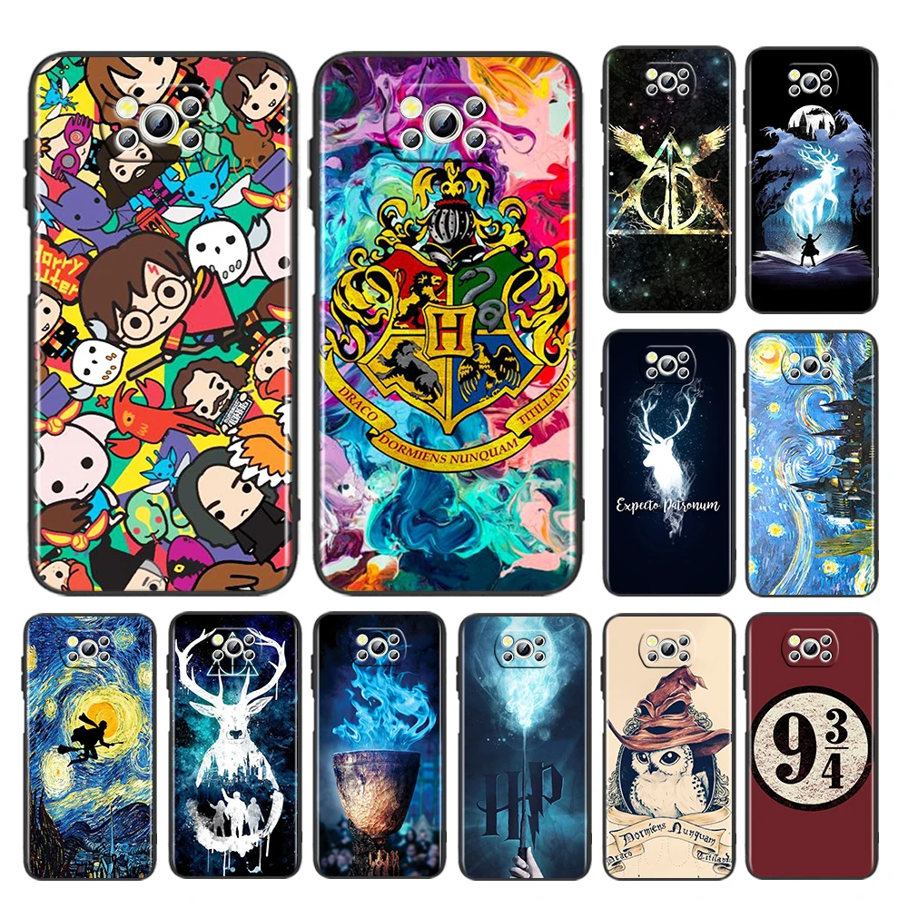 

Dark Potters Wand Harries Case For Xiaomi Mi Poco X4 X3 NFC F4 F3 GT M5 M5s M4 M3 Pro C40 C3 5G Soft Black Phone Cover Core Capa