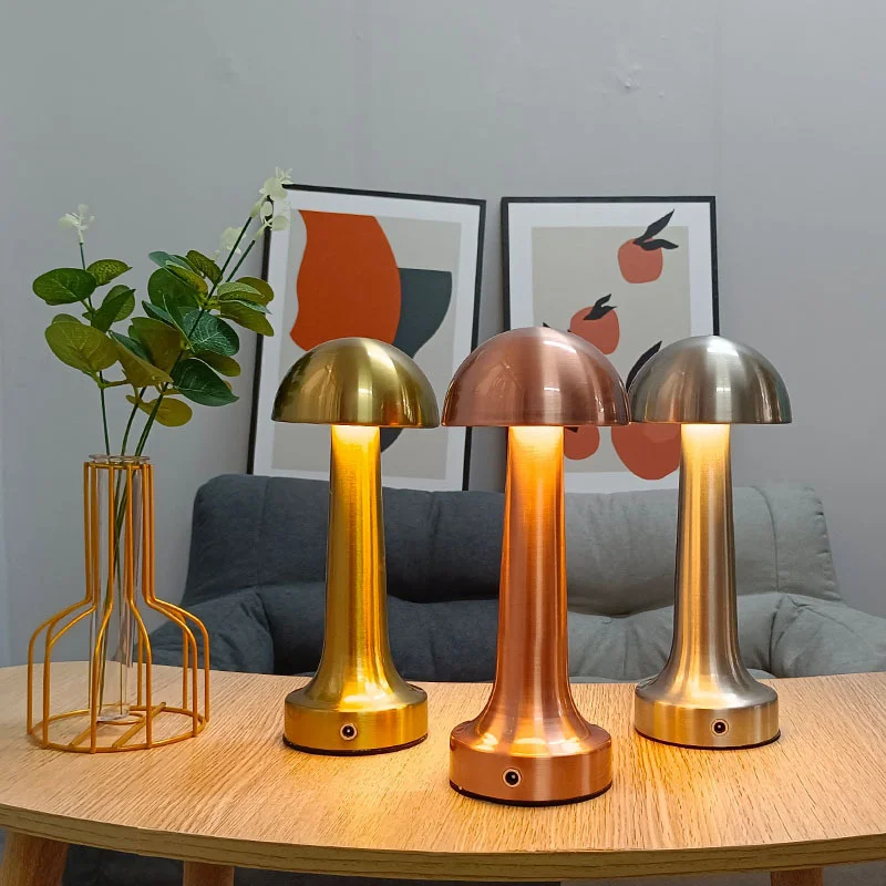 Touch charging atmosphere table lamp for bedroom personalized metal retro table lamp creative mushroom bedroom lamp small lamp
Touch charging atmosphere table lamp for bedroom personalized metal retro table lamp creative mushroom bedroom lamp small lamp