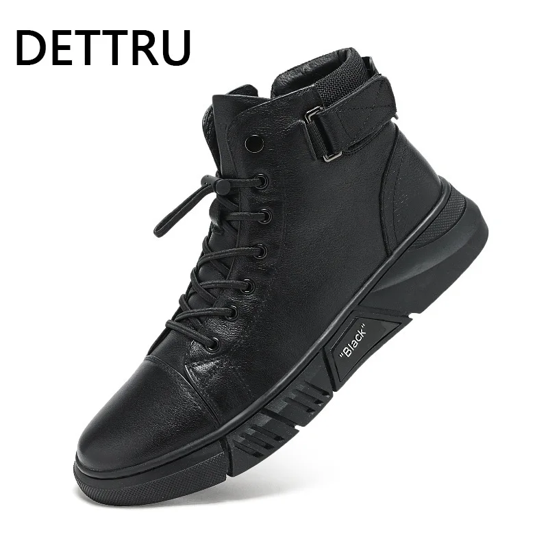 Ankle Boots Black PU Leather Men Shoes Autumn Winter Comfortable High-top Casual Shoes 2022 Fashion Leahter Platform Boots Man
Ankle Boots Black PU Leather Men Shoes Autumn Winter Comfortable High-top Casual Shoes 2022 Fashion Leahter Platform Boots Man