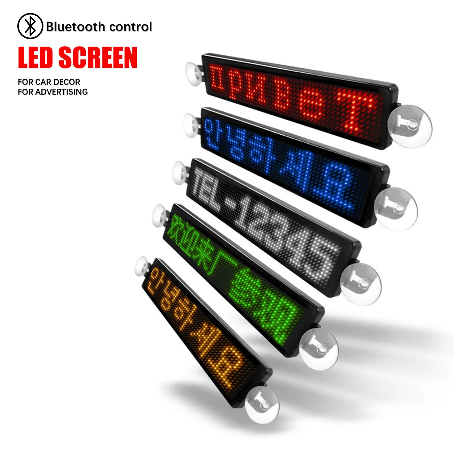 1 шт., Автомобильный светодиодный дисплей 23 х5 см с Bluetooth 
1 шт., Автомобильный светодиодный дисплей 23 х5 см с Bluetooth