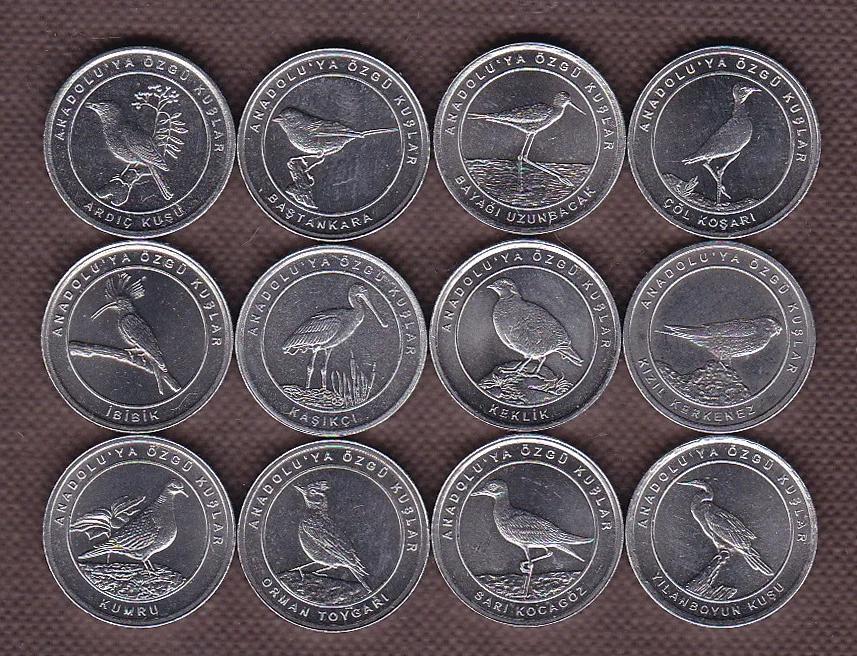 Republic of Turkey 2020 Anatoria Unique Rare Birds 1 Kuru Commemorative Aluminum Coins 12 Sets
Republic of Turkey 2020 Anatoria Unique Rare Birds 1 Kuru Commemorative Aluminum Coins 12 Sets