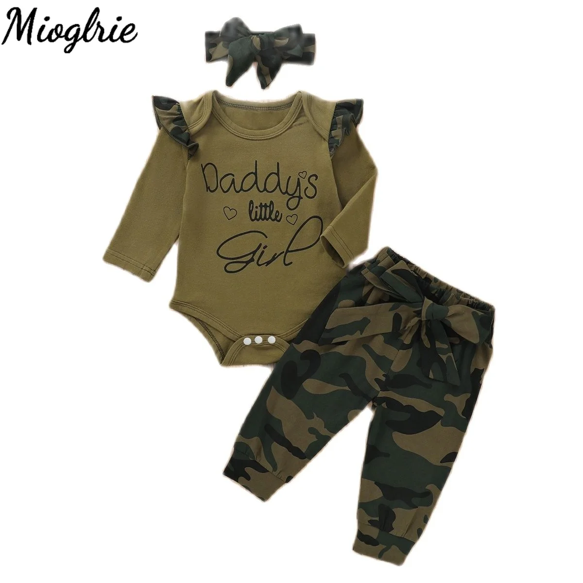 

0 to 3 Baby Clothes Boys Camouflage Infant Girl Clothes 3Piece Sets for Baby Newborn Clothing Baby Outfit for New Born