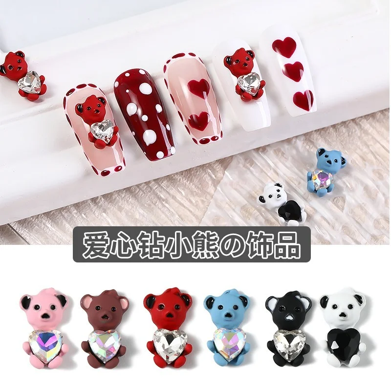 5pcs/bag Colourful/White Crystal Heart Metal Alloy Color Bear 3D DIY Nail Art Decoration Rhinestone Manicure Nails Accessories
5pcs/bag Colourful/White Crystal Heart Metal Alloy Color Bear 3D DIY Nail Art Decoration Rhinestone Manicure Nails Accessories