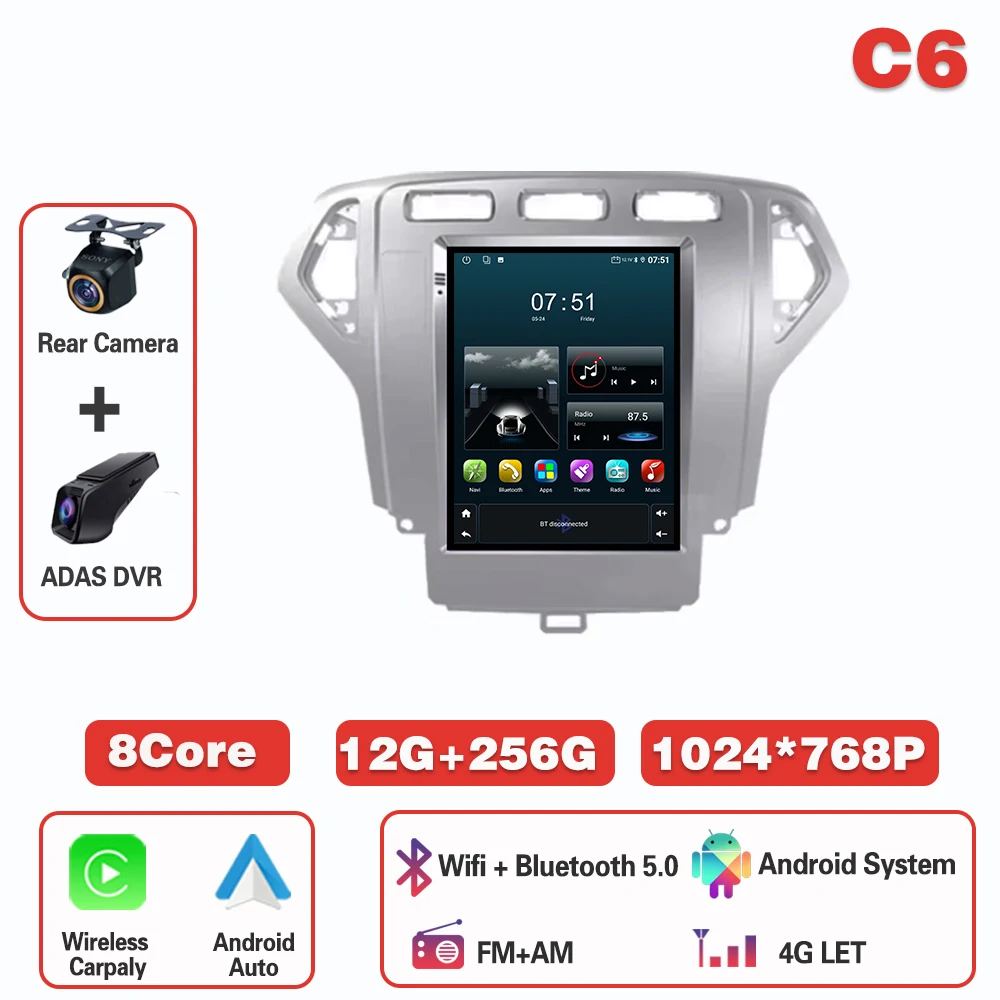Для Ford Mondeo mk4 Galaxy A/C 2006-2010 Android 15, автомобильный GPS-навигатор, радиоприемник AndroidAuto Carplay 4G, головное устройство
Для Ford Mondeo mk4 Galaxy A/C 2006-2010 Android 15, автомобильный GPS-навигатор, радиоприемник AndroidAuto Carplay 4G, головное устройство
