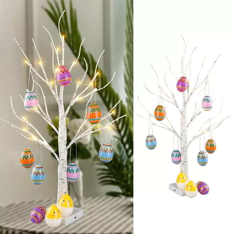 60cm Easter Decor LED Light Birch Tree Easter Eggs Hanging Tree Wedding Easter Decoration for Home Tabletop Tree Light Kids Gift
60cm Easter Decor LED Light Birch Tree Easter Eggs Hanging Tree Wedding Easter Decoration for Home Tabletop Tree Light Kids Gift