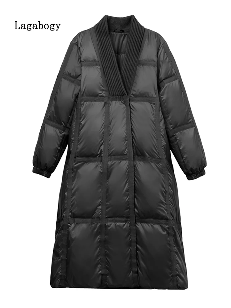 Lagabogy 2022 New Winter Women 90% White Duck Down Coat Loose Warm Overcoat Female Thick Snow Parkas V-Neck Puffer Jacket
Lagabogy 2022 New Winter Women 90% White Duck Down Coat Loose Warm Overcoat Female Thick Snow Parkas V-Neck Puffer Jacket