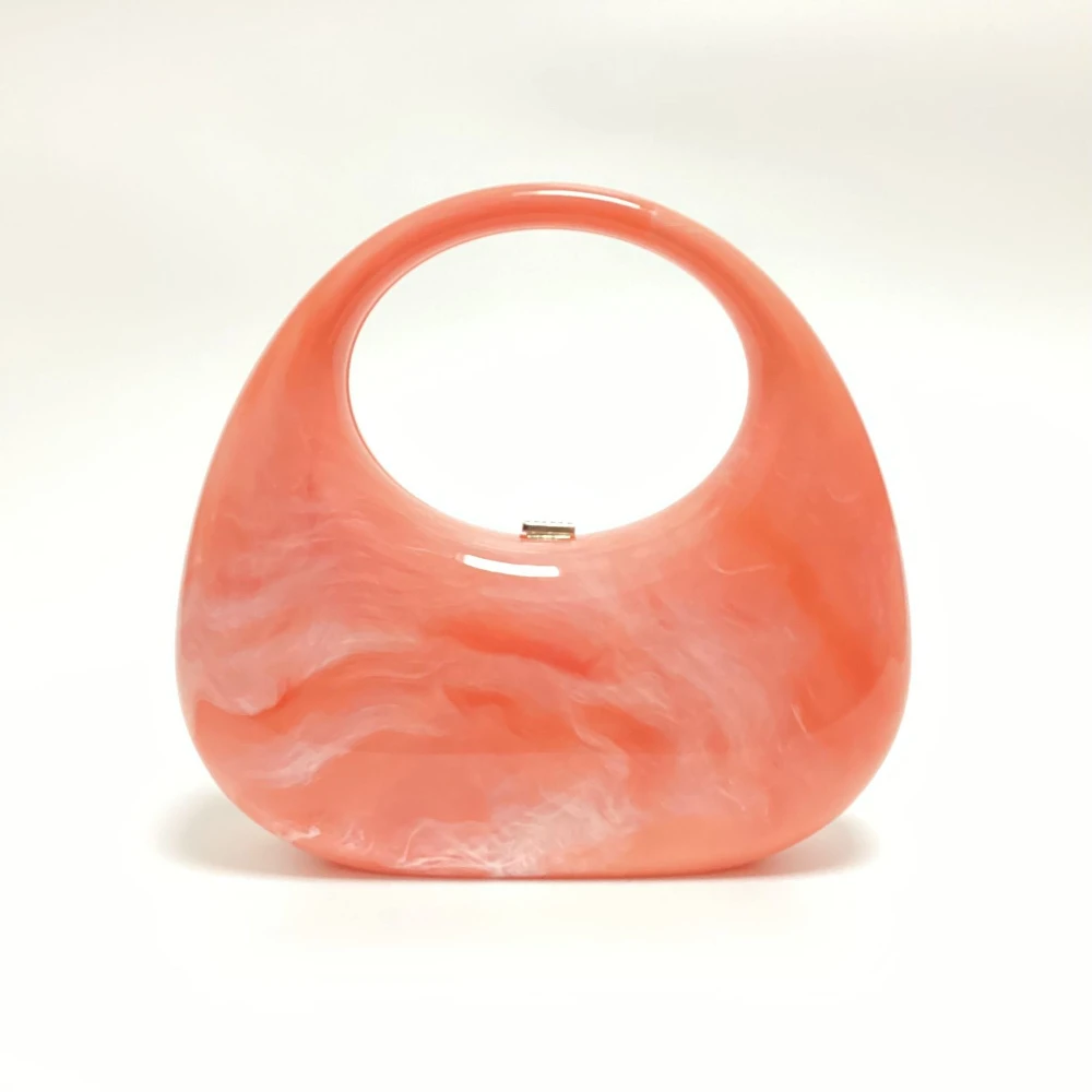 2023 New Arrival Fuchsia Half Moon Acrylic Handbag Luxury Designer Evening Bag with Ice Crack Pattern for Women Clutch Purse
2023 New Arrival Fuchsia Half Moon Acrylic Handbag Luxury Designer Evening Bag with Ice Crack Pattern for Women Clutch Purse