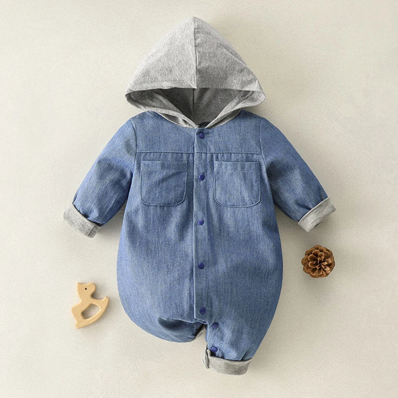 hibobi Autumn Baby Boys Romper Newborn Boy Jumpsuit Solid Toddler Children Onesies Long Sleeve One Piece Hooded Denim Jumpsuit
hibobi Autumn Baby Boys Romper Newborn Boy Jumpsuit Solid Toddler Children Onesies Long Sleeve One Piece Hooded Denim Jumpsuit